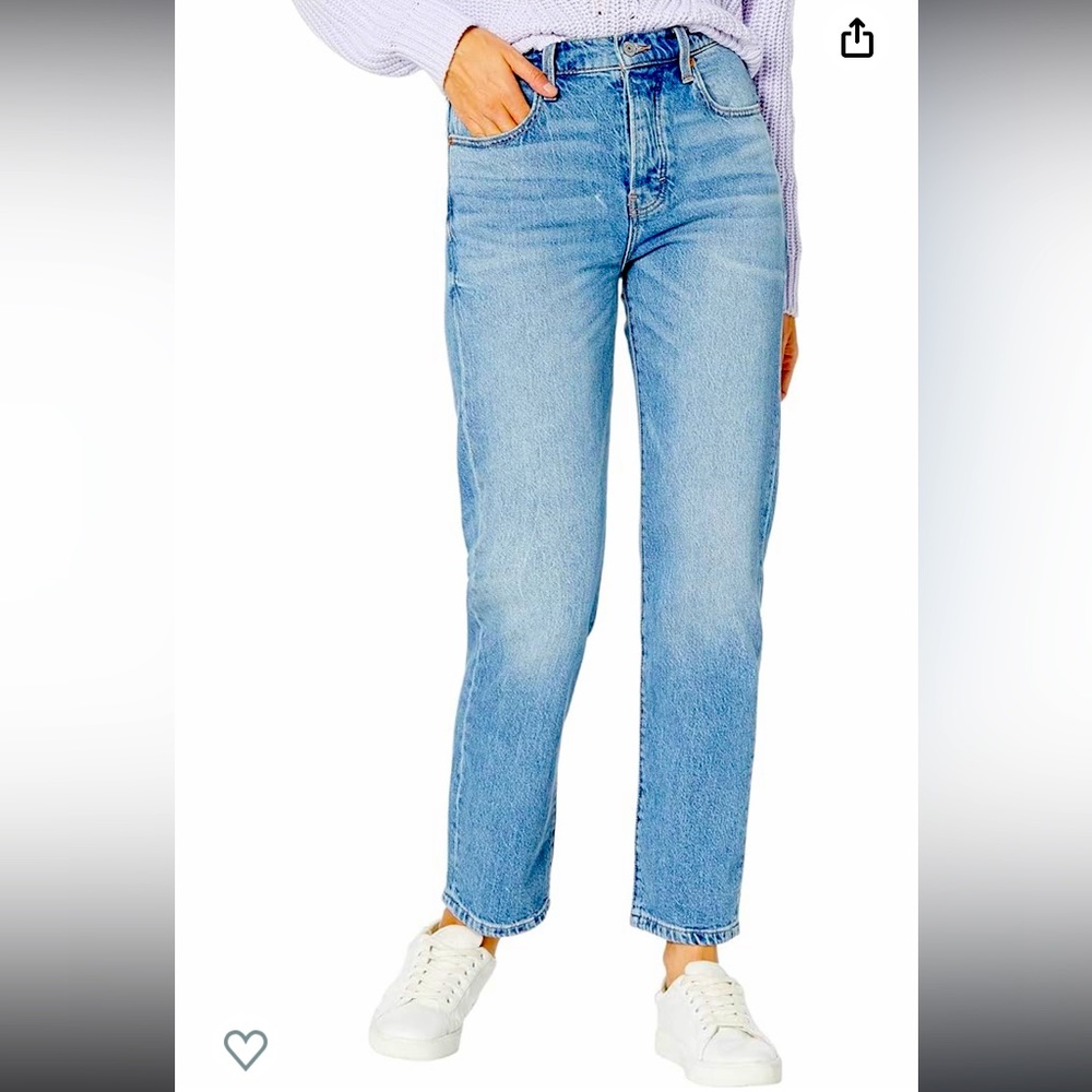 Lucky brand high rise 90’s loose straight denim jeans women’s size 4 / 27